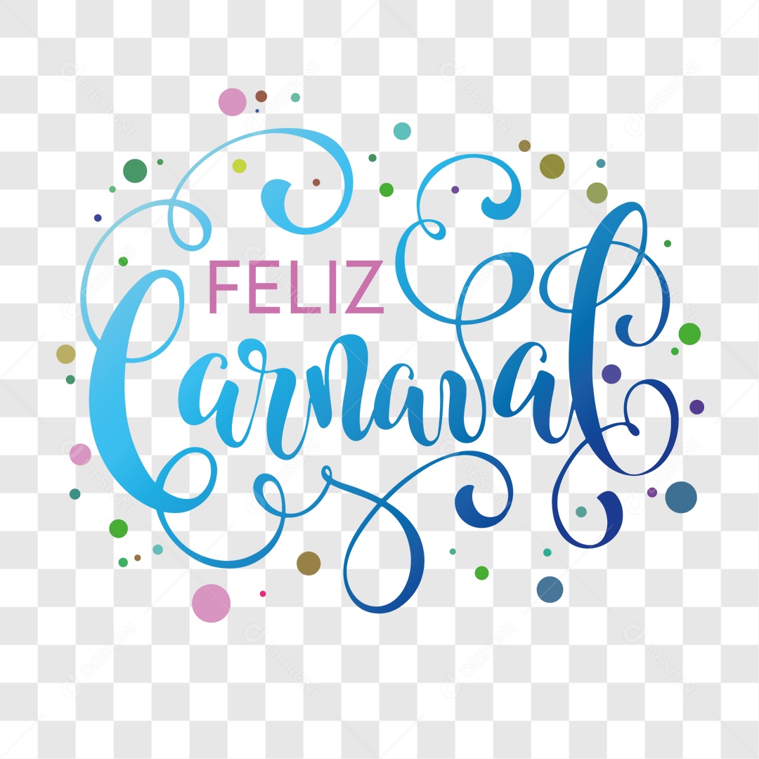 Lettering Feliz Carnaval EPS + PNG