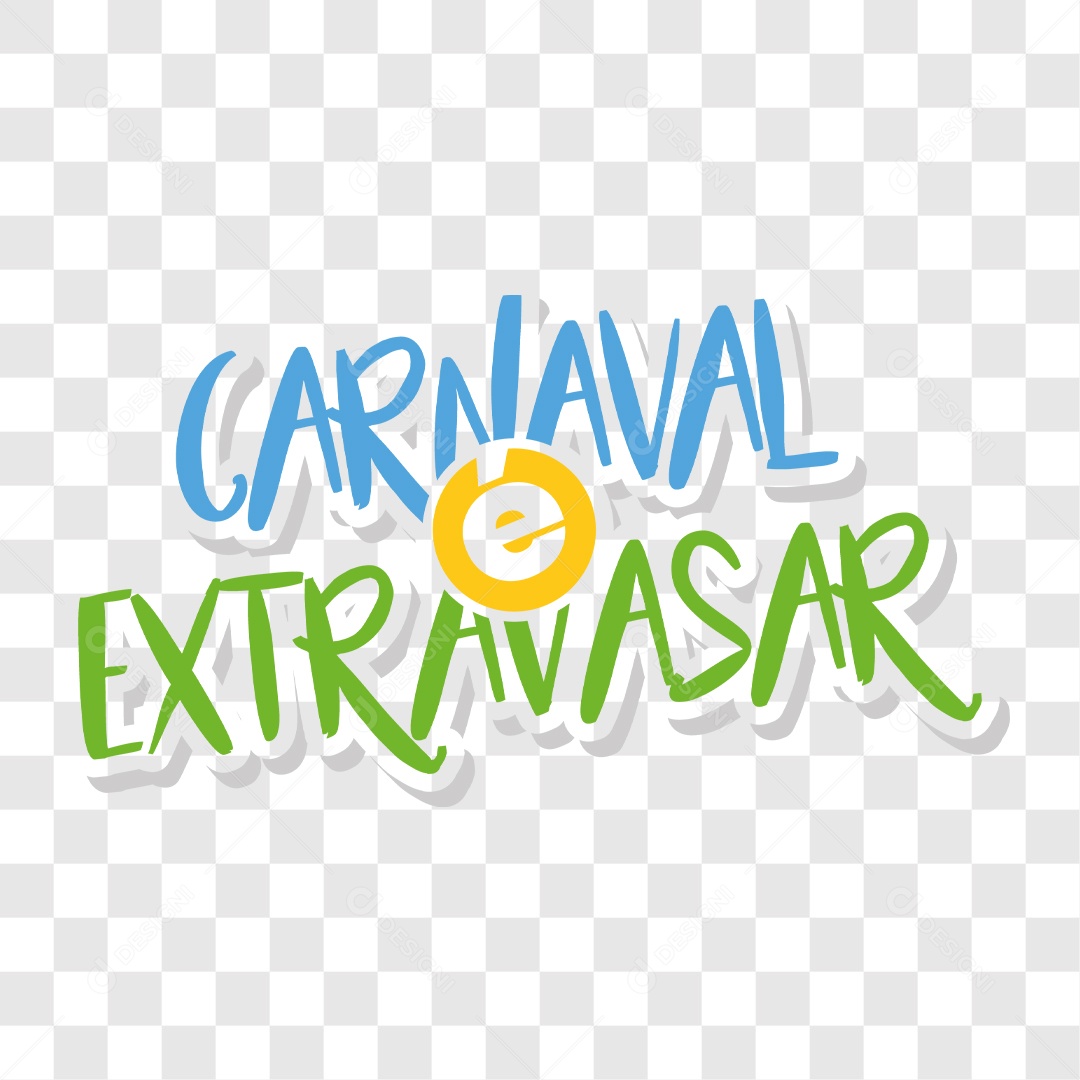 Lettering Carnaval é Extravasar EPS + PNG