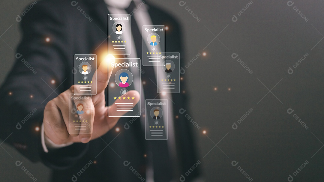 Aplicativo de recrutamento on-line e serviço de pesquisa especializado