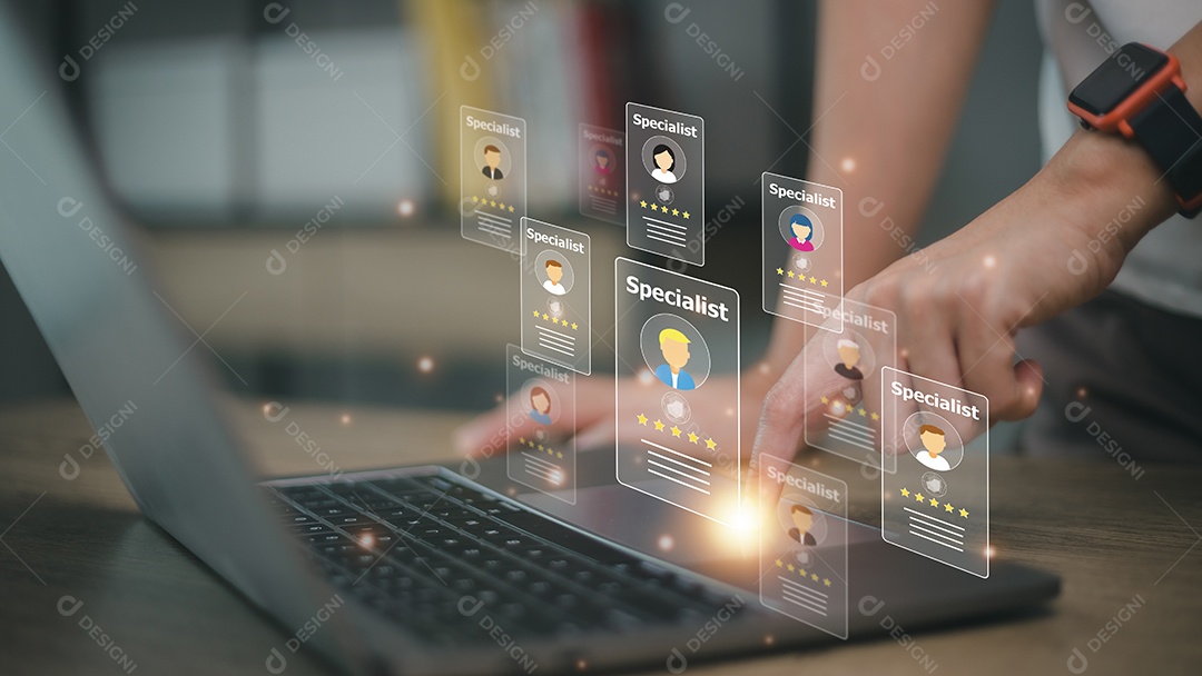 Aplicativo de recrutamento on-line e serviço de pesquisa especializado