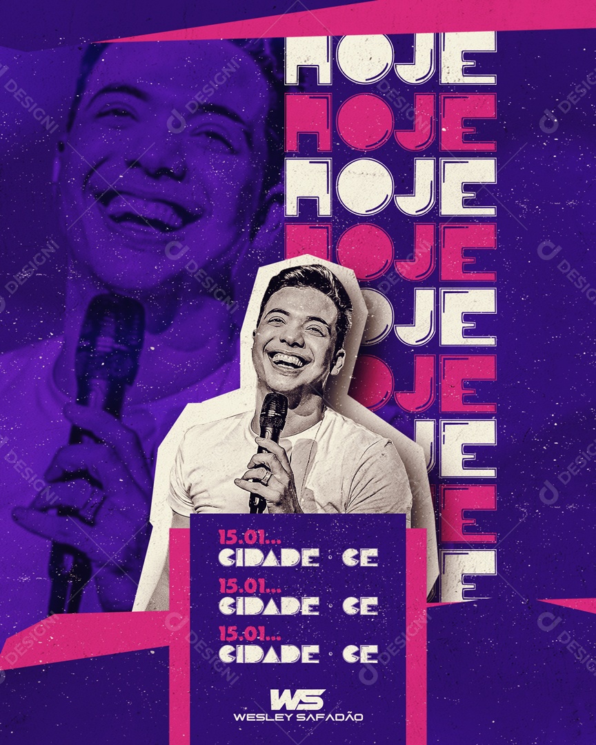 Flyer Show Wesley Safadão Social Media PSD Editável