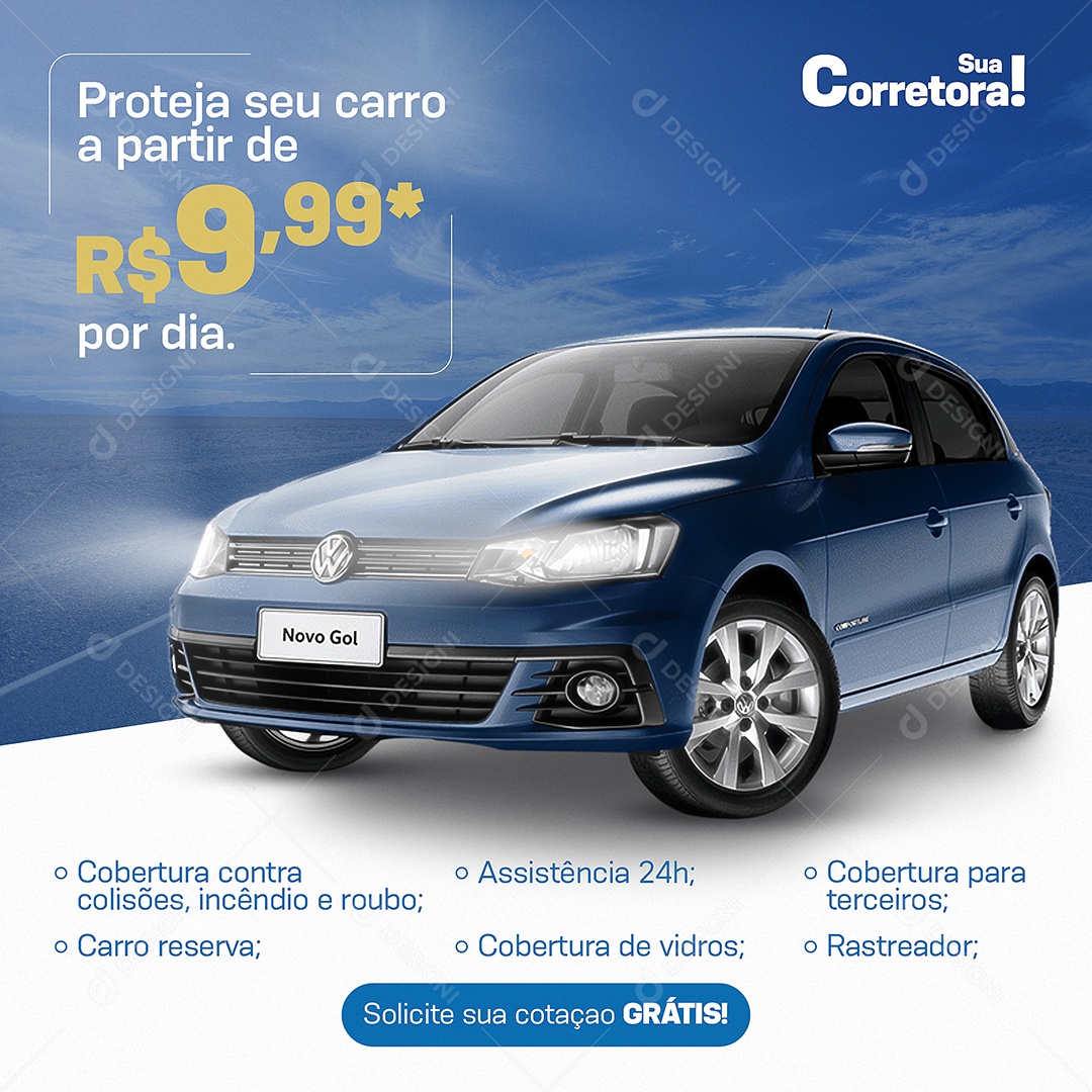 Proteja Seu Carro Social Media PSD Editável