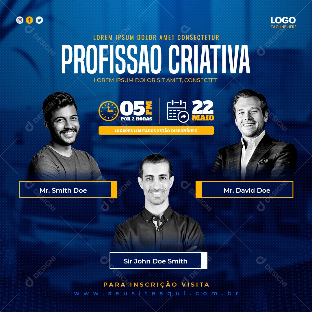 Post Marketing Digital Profissão Criativo Social Media PSD Editável