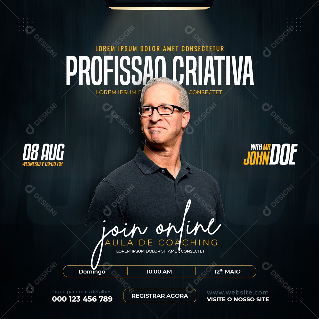 Post Marketing Digital Profissão Criativa Social Media PSD Editável