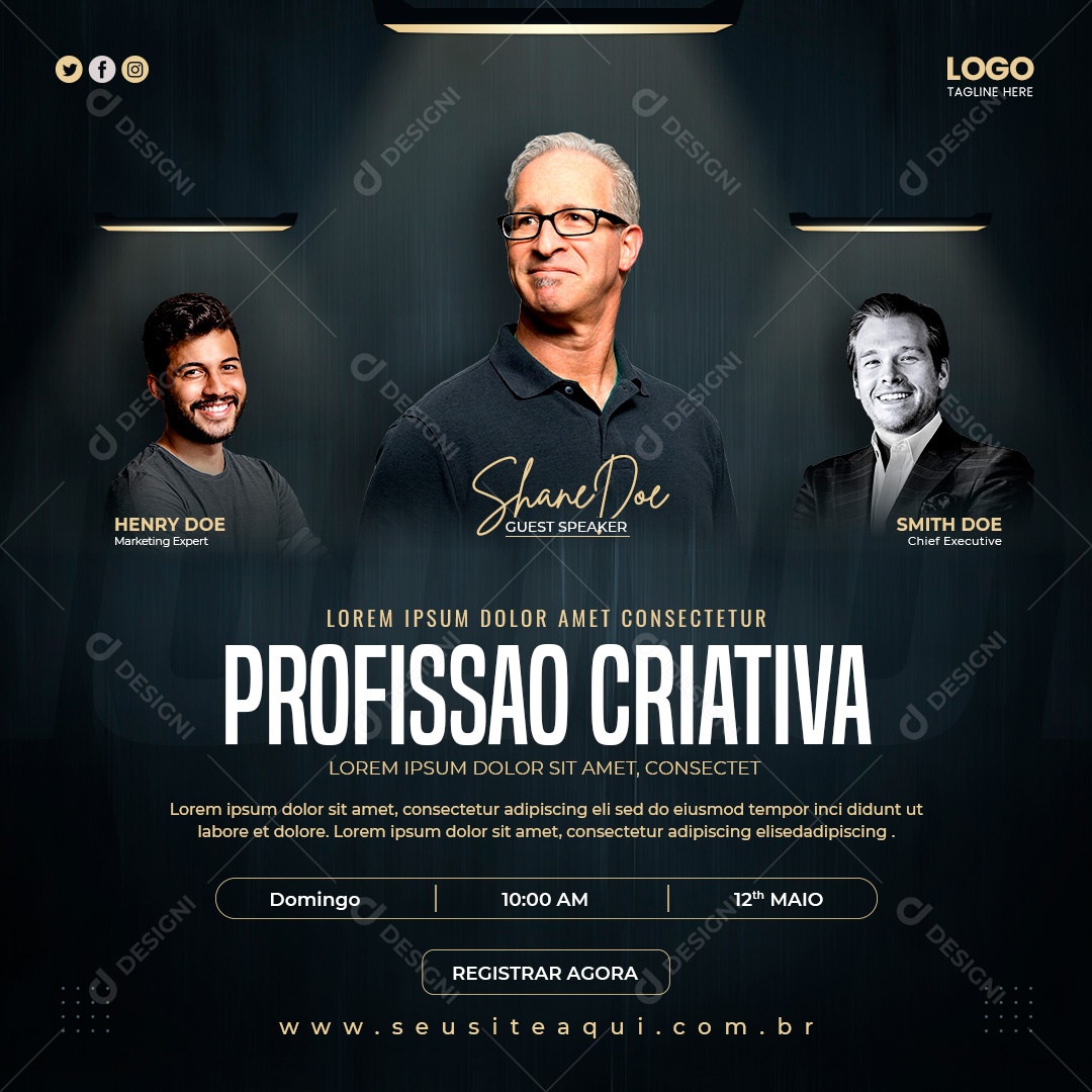 Post Marketing Digital Profissão Criativa Social Media PSD Editável