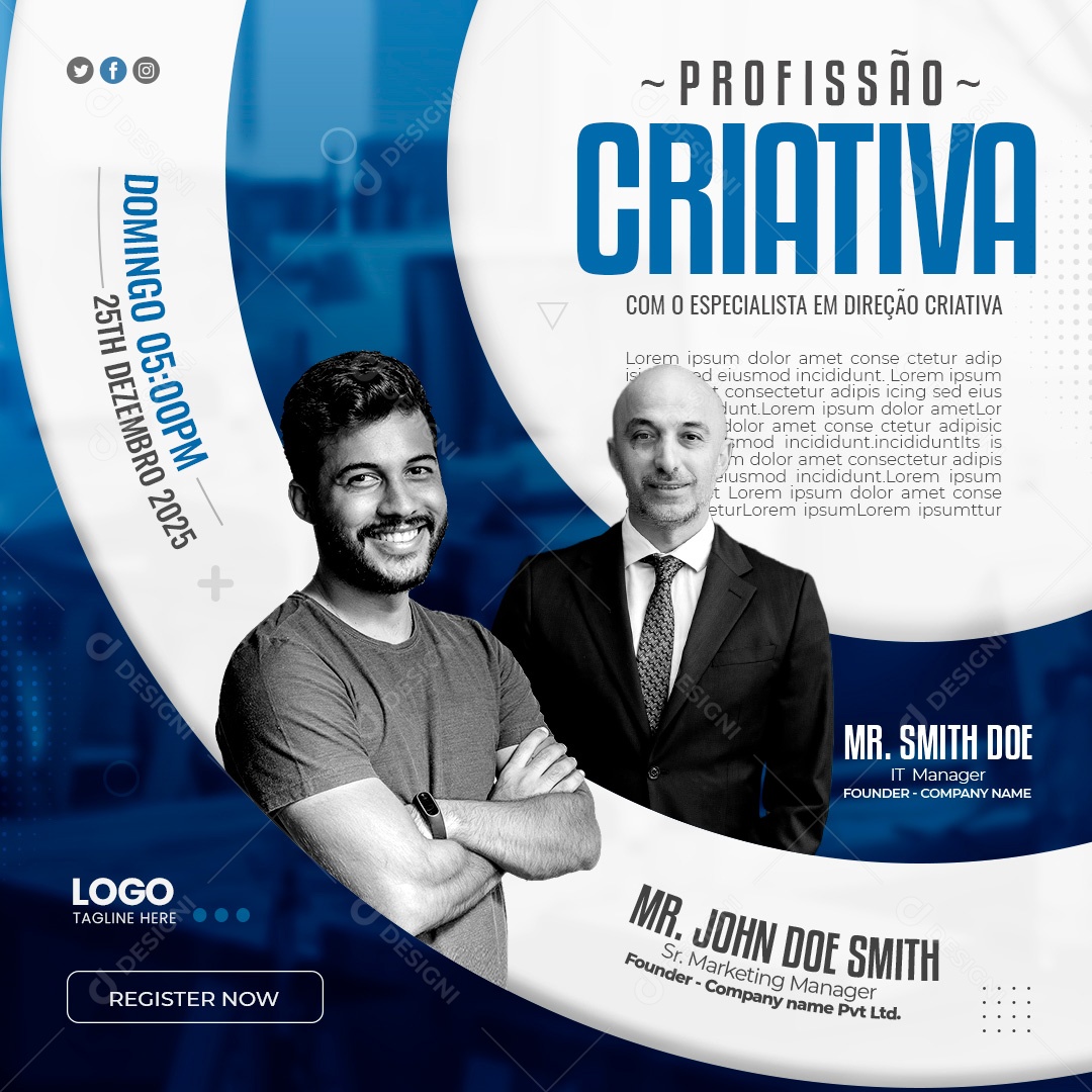 Post Marketing Digital Profissão Criativa Social Media PSD Editável