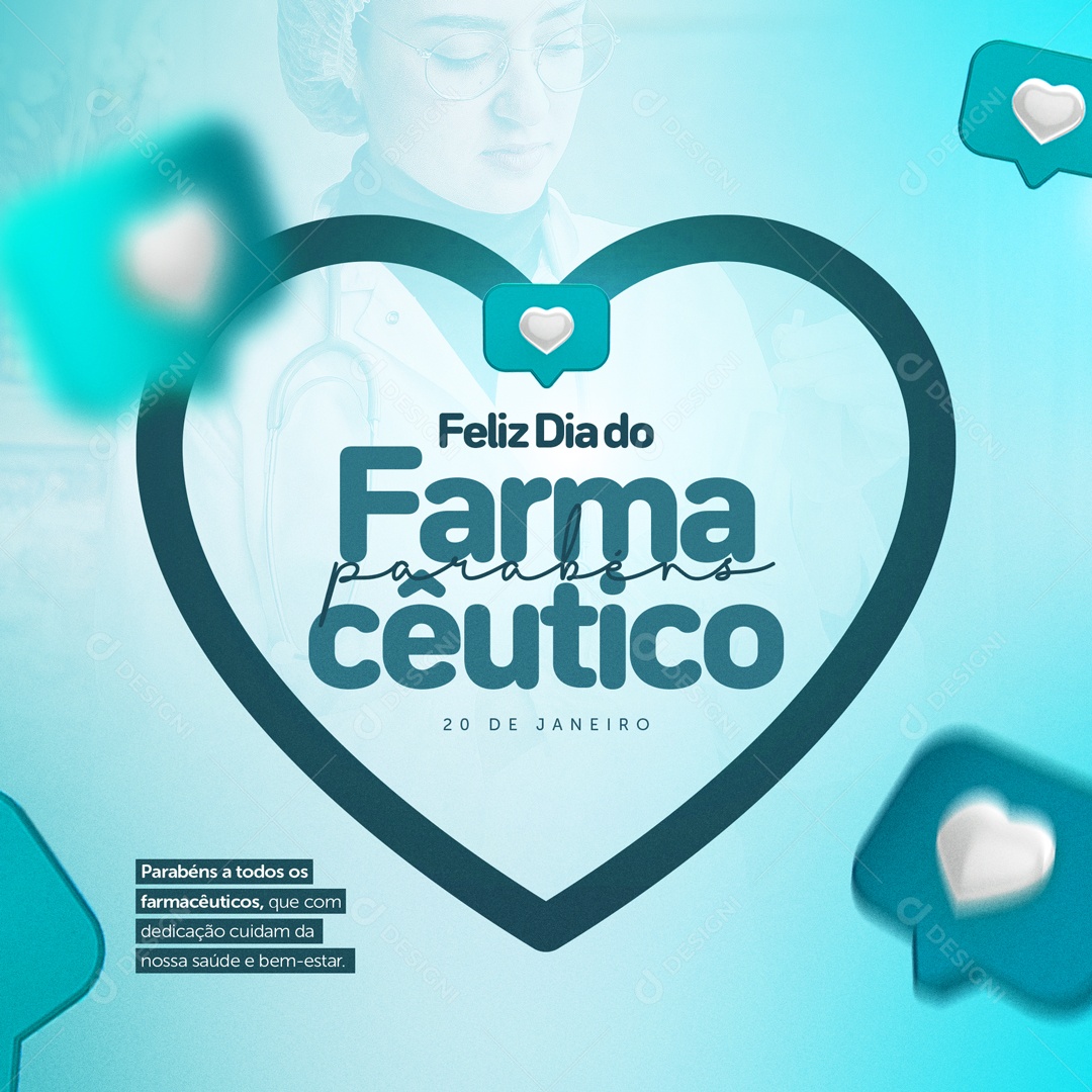 Dia do Farmacêutico Parabéns a Todos os Farmacêuticos Que Com Dedicação Cuidam da Nossa Saúde e Bem Estar Social Media PSD Editável