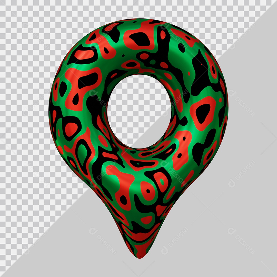 Pin de Localização Colorido Elemento 3D Para Composição PSD