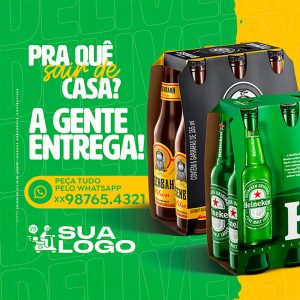 Pra Quê Sair de Casa a Gente Entrega Social Media PSD Editável