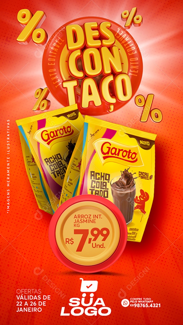 Story Descontaço Venha Conferir Social Media PSD Editável