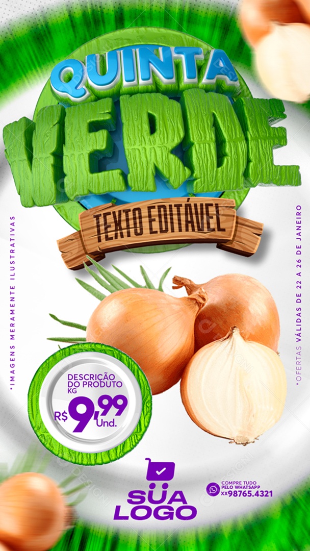 Story Hortifrúti Quinta Verde Venha Conferir Social Media PSD Editável