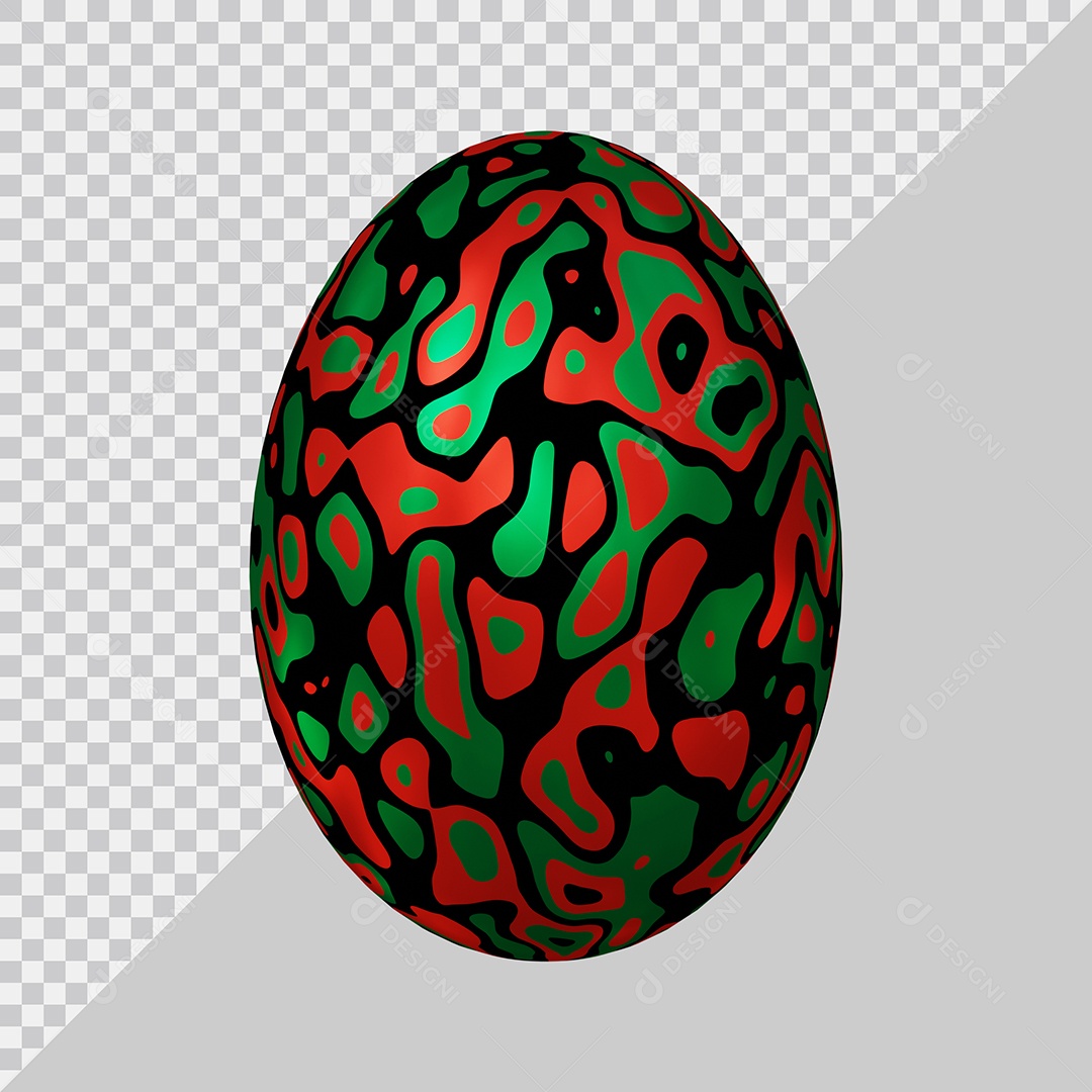 Ovo Colorido Elemento 3D Para Composição PSD