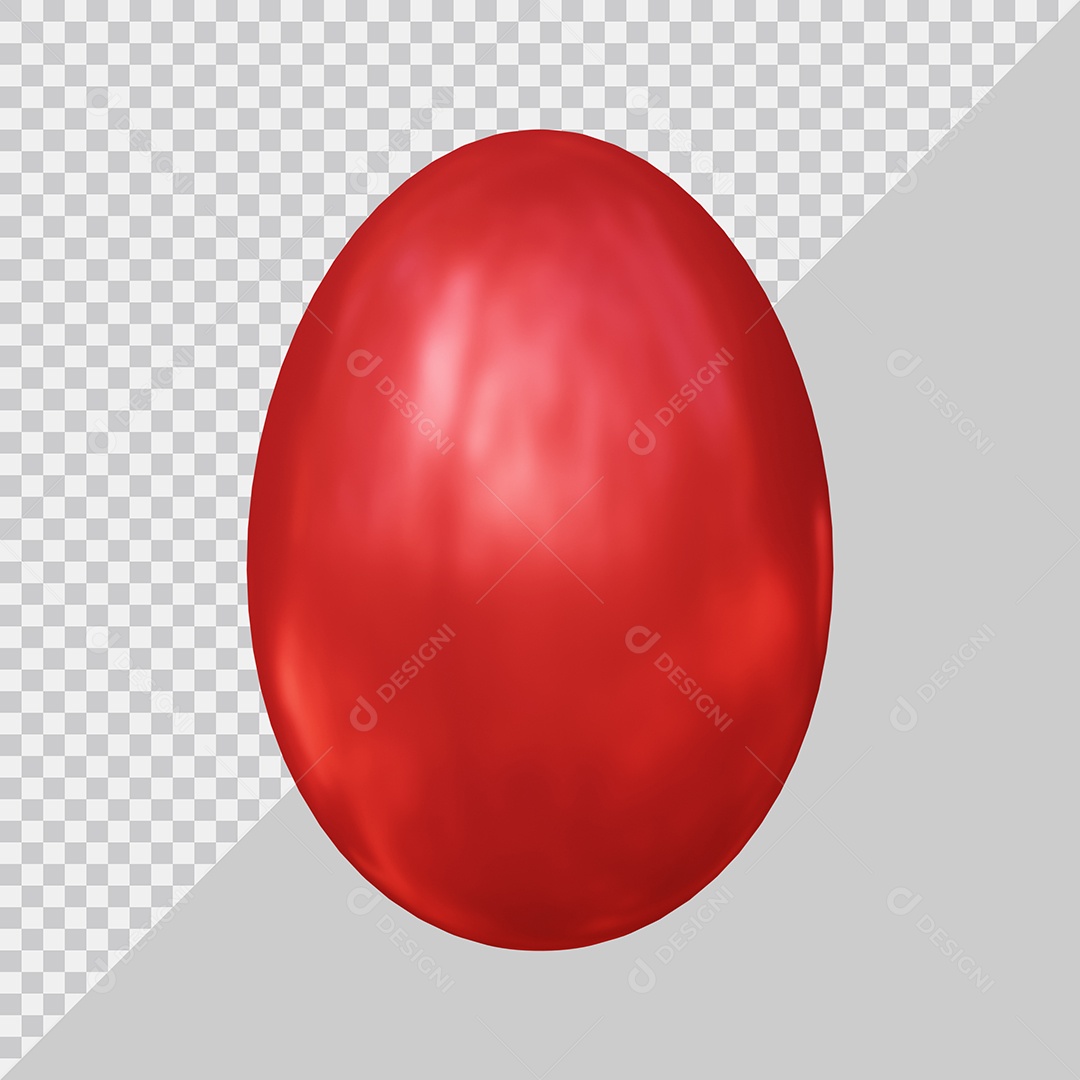 Ovo Vermelho Elemento 3D Para Composição PSD