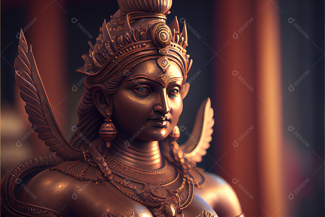 Senhor brahma santo shiva e rama deuses hinduísmo mitologia ilustração