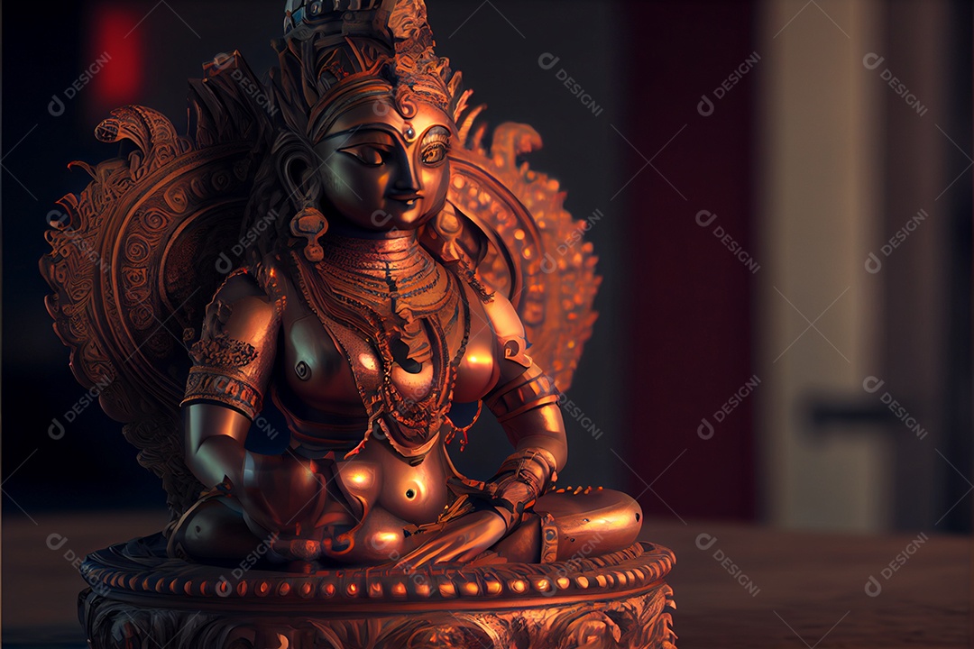 Senhor brahma santo shiva e rama deuses hinduísmo mitologia ilustração