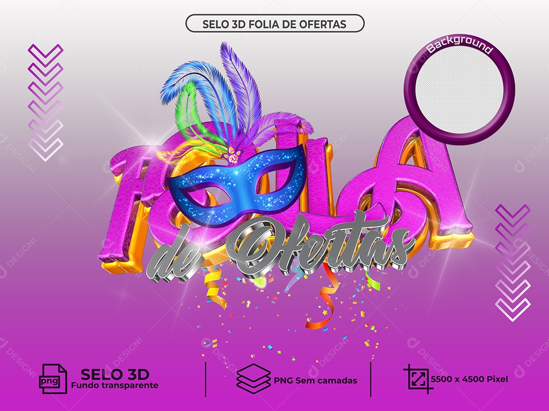 Selo 3D Bloco de Ofertas PNG Transparente