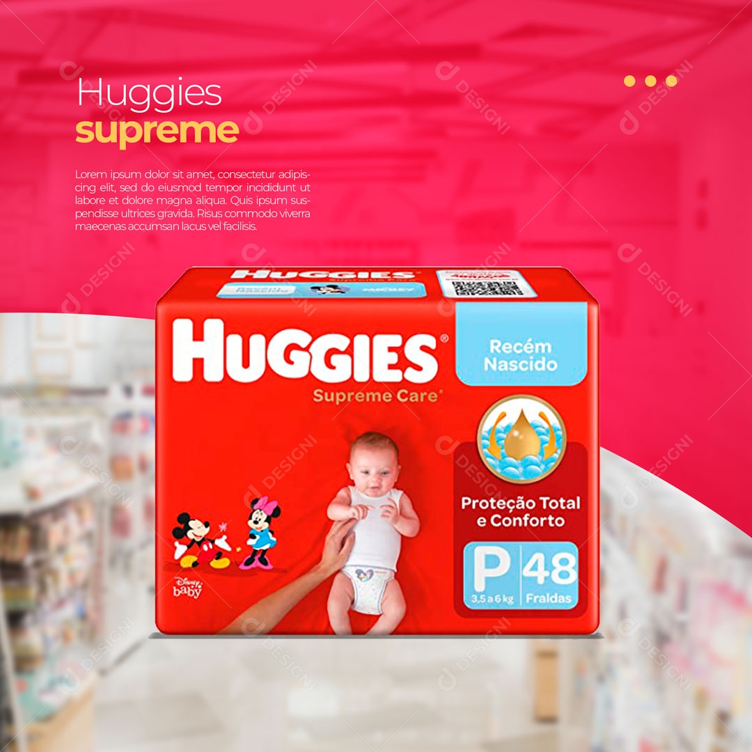 Hunggies Supreme Farmácia Social Media PSD Editável