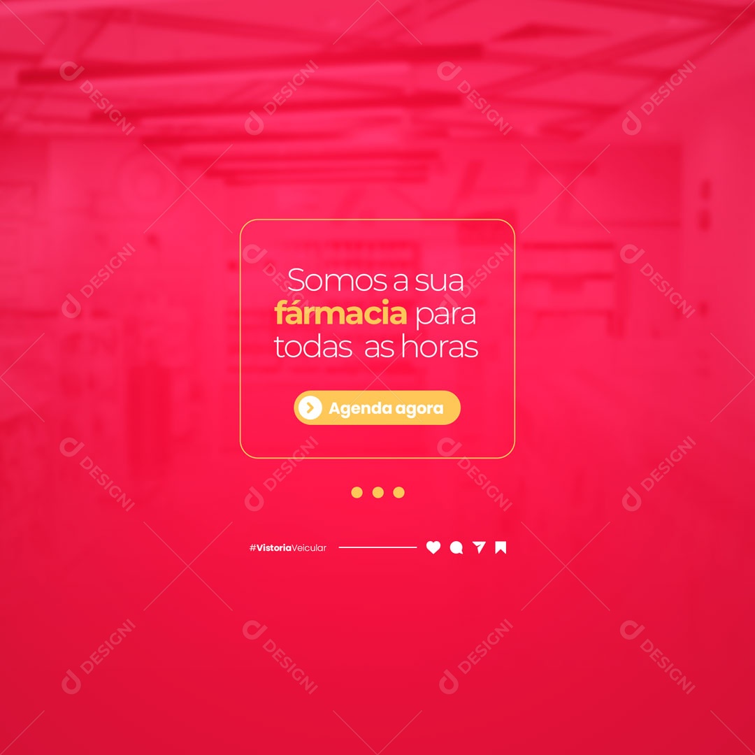 Somos a Sua Farmácia Para Todas Horas Social Media PSD Editável