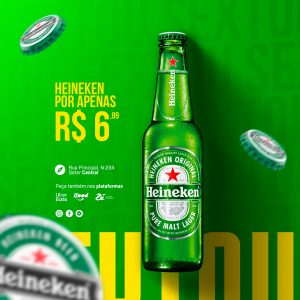 Heineken por Apenas 6,99 Cervejaria Social Media PSD Editável
