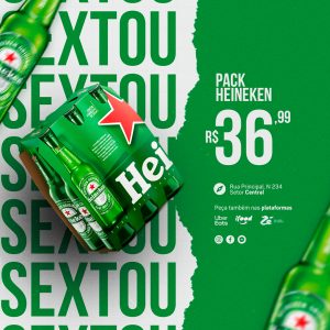 Pack Heineken 36,99 Cervejaria Social Media PSD Editável