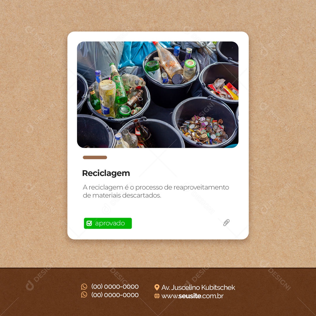 Reciclagem de Resíduos Social Media PSD Editável