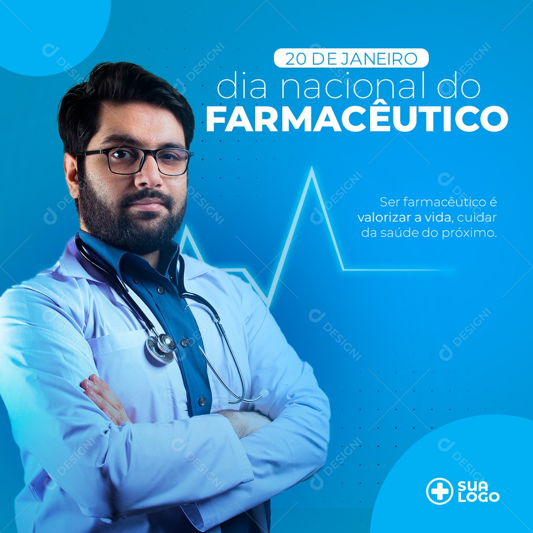 Post Dia Do Farmacêutico Social Media PSD Editável