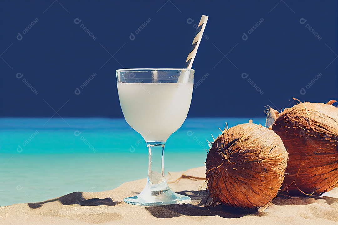 ilustração de água de coco