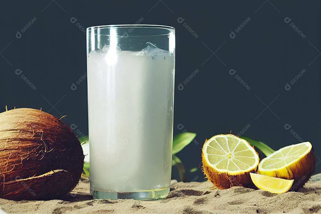 ilustração de água de coco