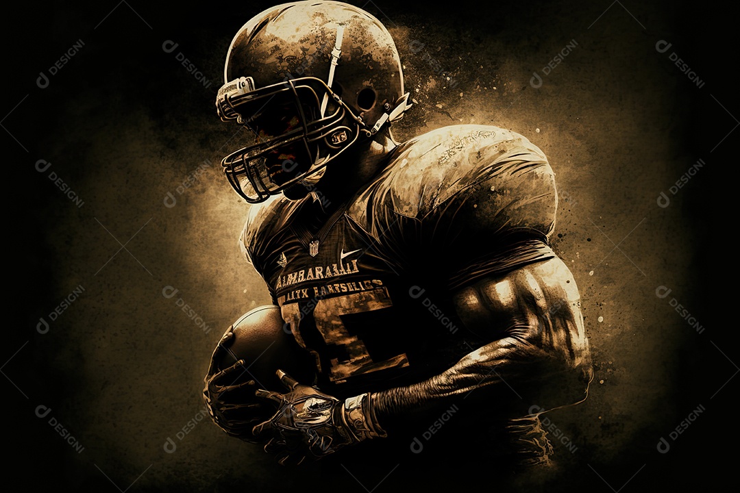 Ilustração sobre futebol, imagem gerada modelos de realidade