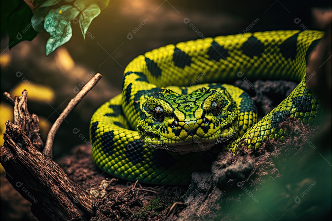 Ilustração de uma serpente