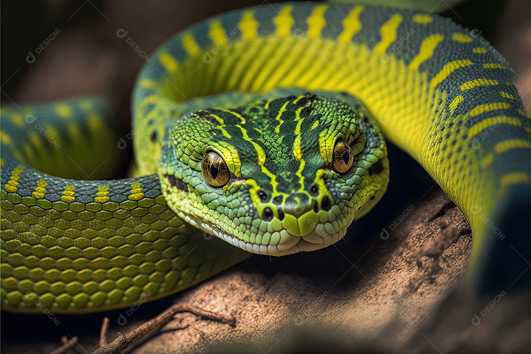 Ilustração de uma serpente