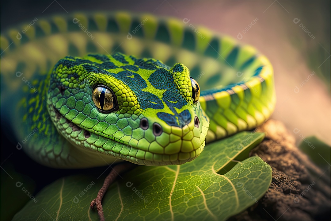 Ilustração de uma serpente