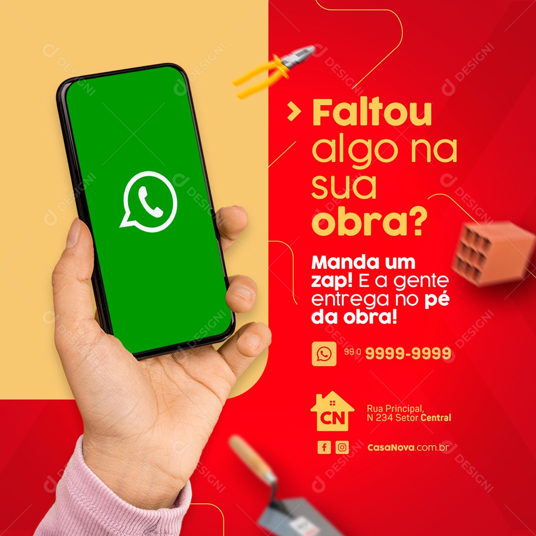 Campanha Publicitária Feirão da Construção 2023 Faltou Algo na Sua Obra Social Media PSD Editável