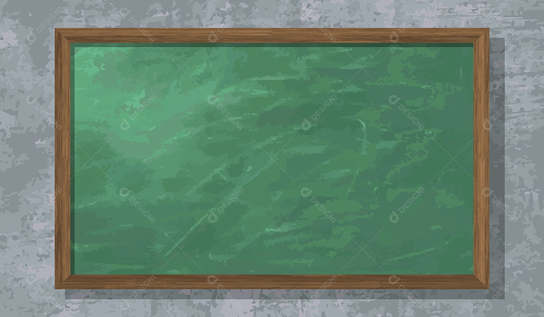 Ilustração de lousa verde escolar vazia