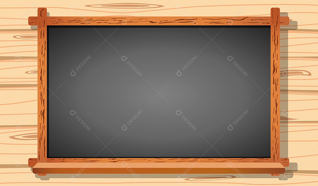 Ilustração de lousa verde escolar vazia