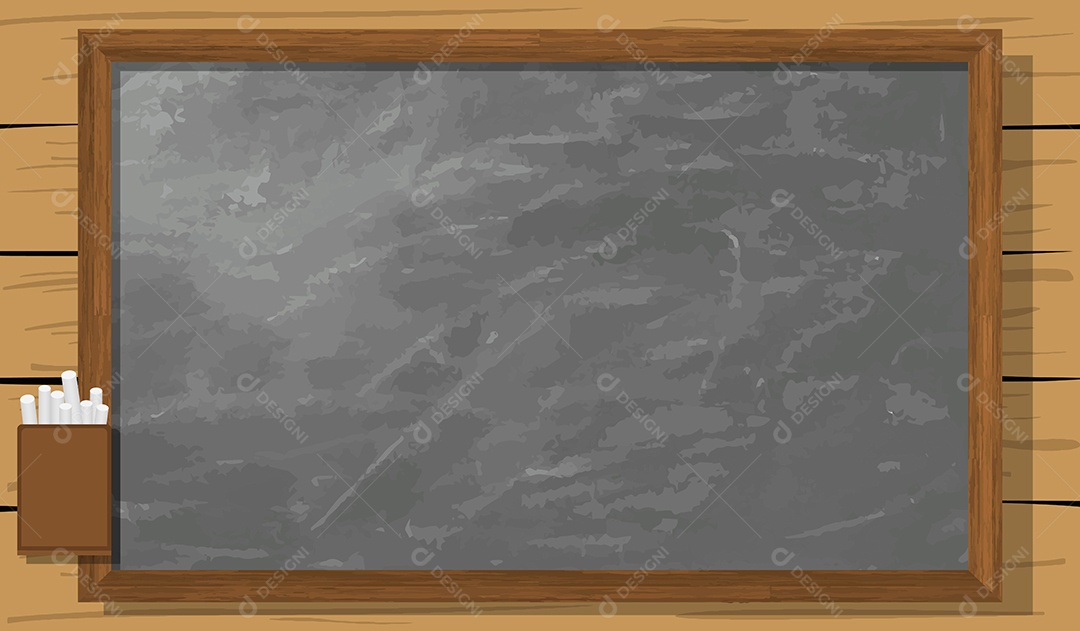 Ilustração de lousa verde escolar vazia