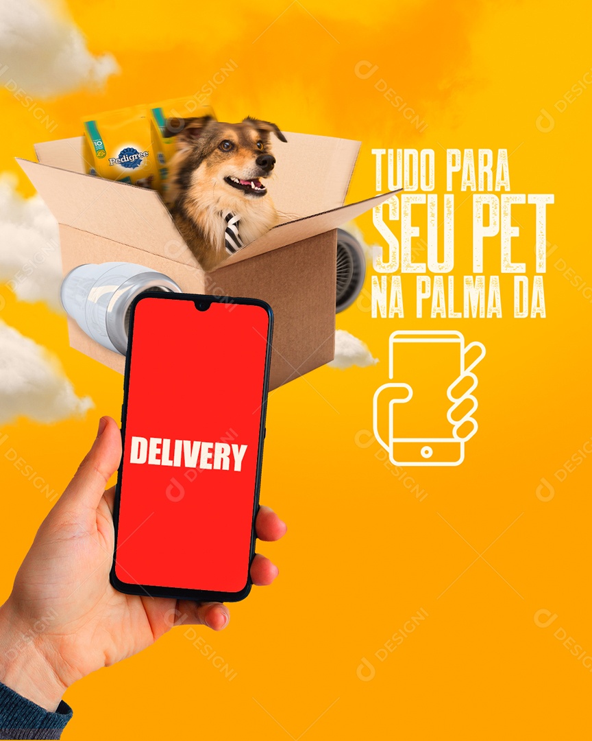 Tudo Para Seu Pet na Palma da Mão Social Media PSD Editável