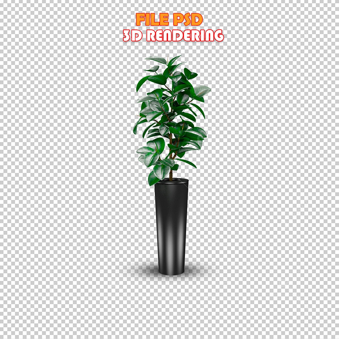 Elemento 3D Planta PSD Para Composição