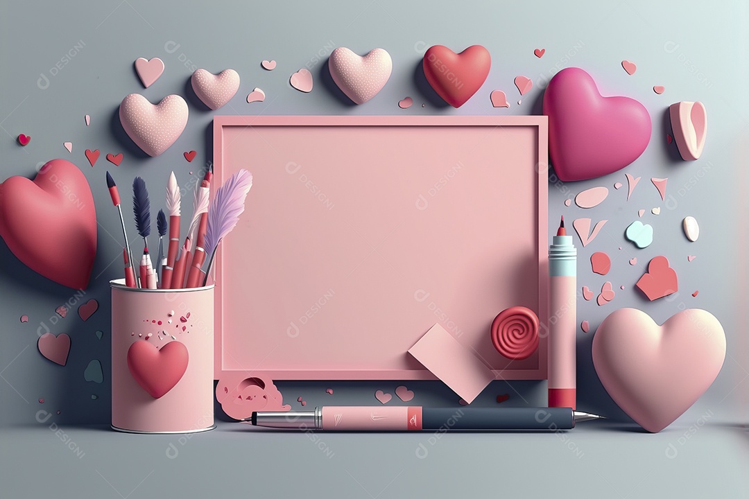 Fundo de banner para venda com ilustração de dia dos namorados