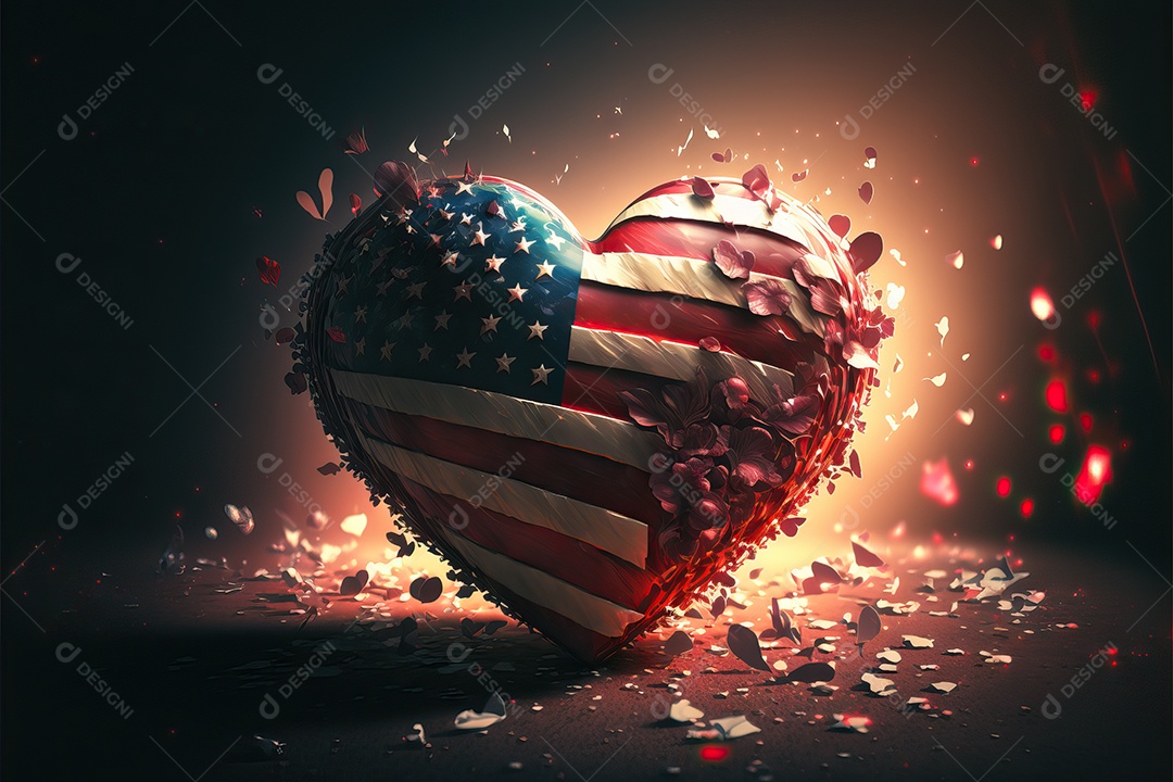 Fundo com ilustração de papel de parede para dia dos namorados