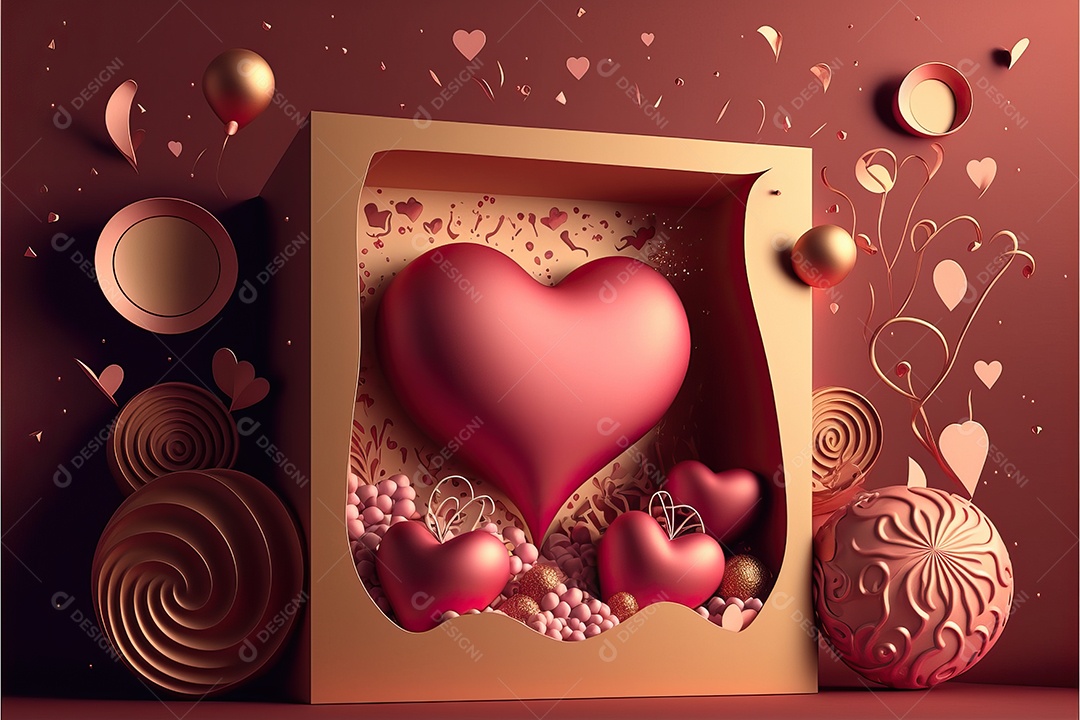 Fundo de banner para venda com ilustração de dia dos namorados