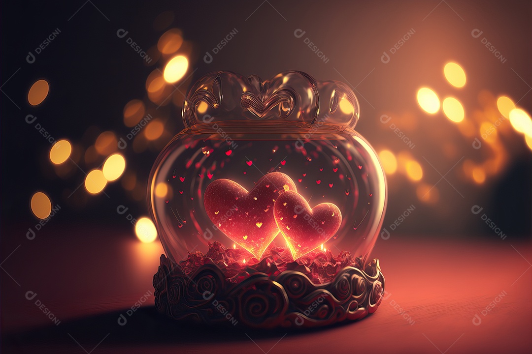 Fundo com ilustração de papel de parede para dia dos namorados