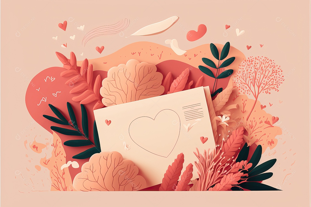 Fundo de banner para venda com ilustração de dia dos namorados