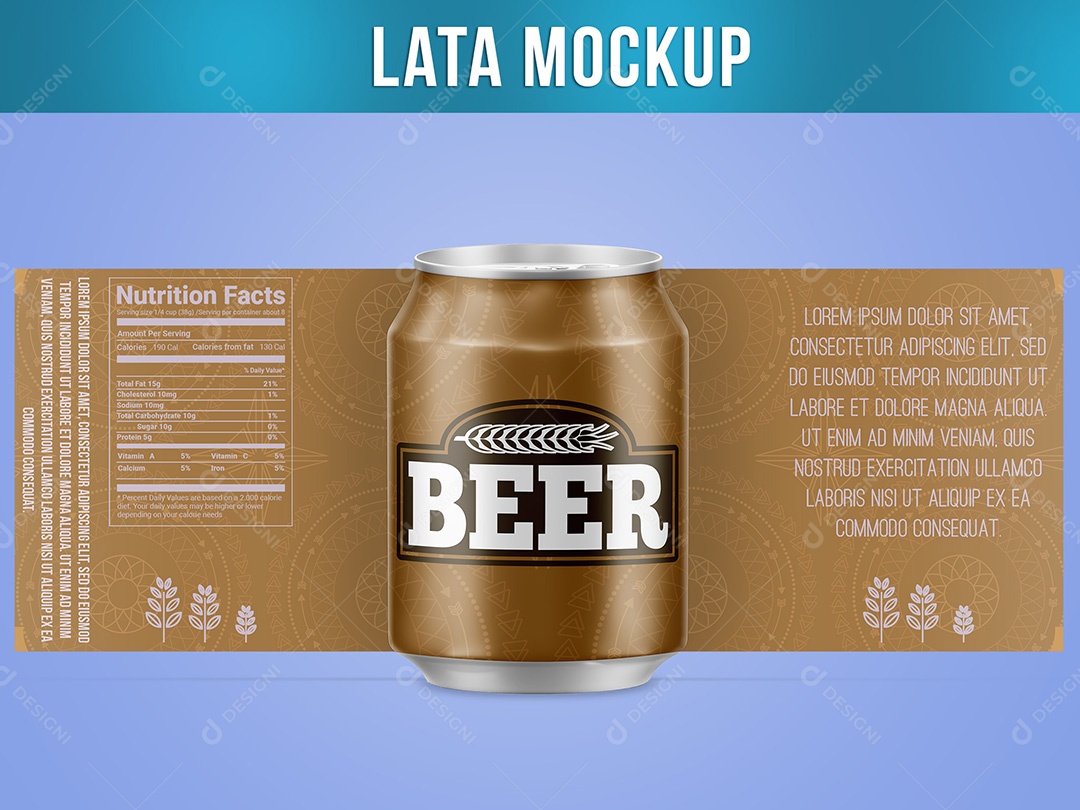 Lata Mockup Bebida 250 ML Gotas PSD