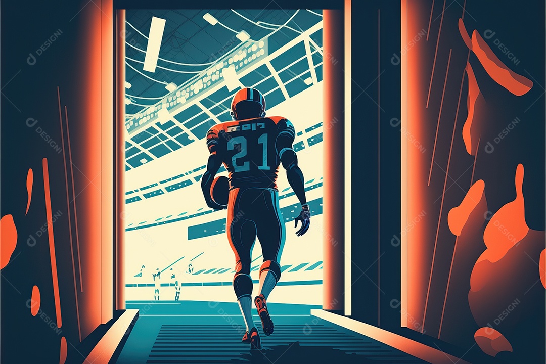 American football-themed poster and wallpaper for the Super Bowl
