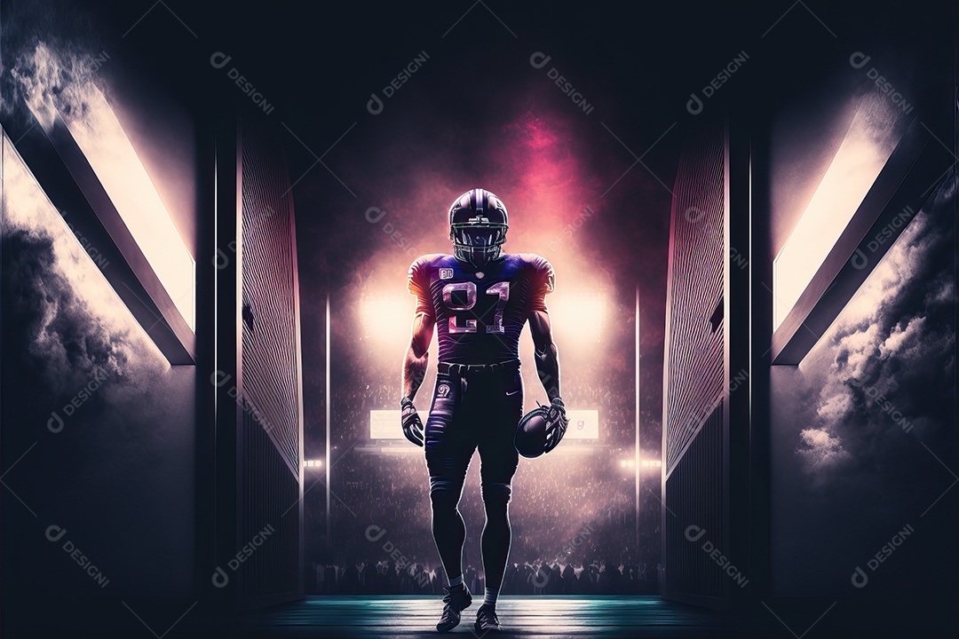 Pôster e papel de parede com tema de futebol americano para o Super Bowl