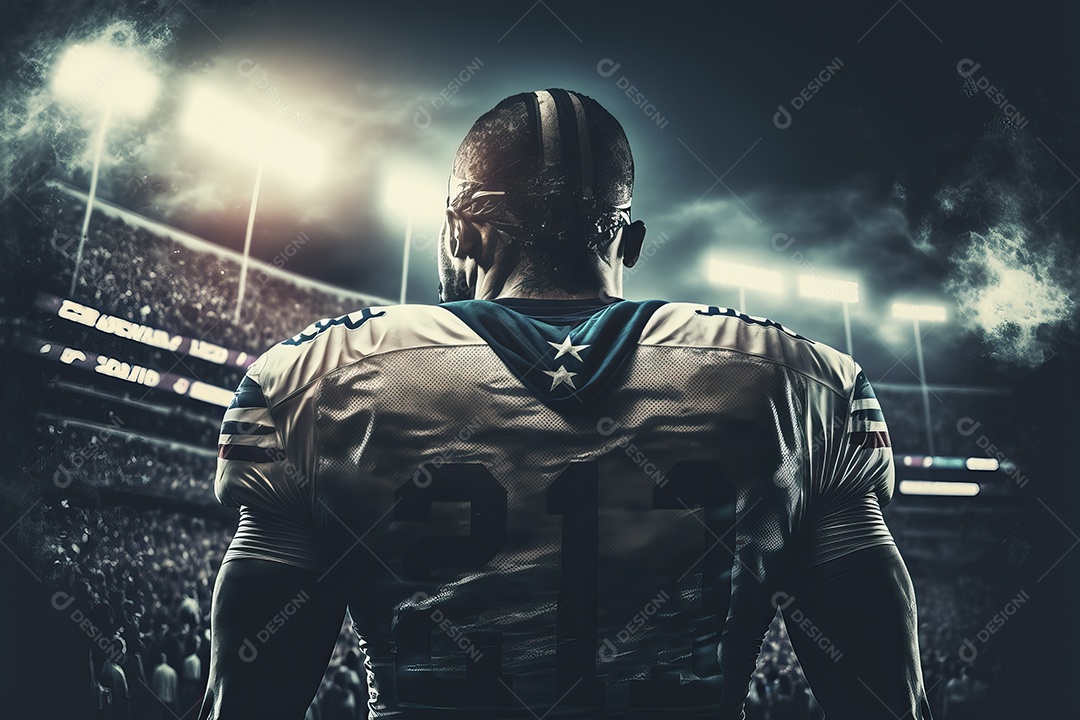 Pôster e papel de parede com tema de futebol americano para o Super Bowl