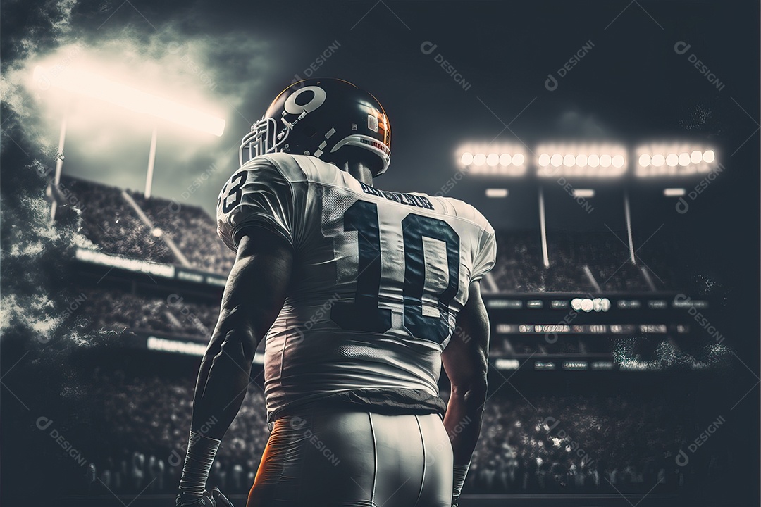 Pôster e papel de parede com tema de futebol americano para o Super Bowl