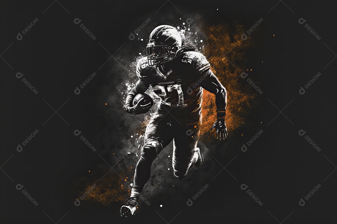 Pôster e papel de parede com tema de futebol americano para o Super Bowl