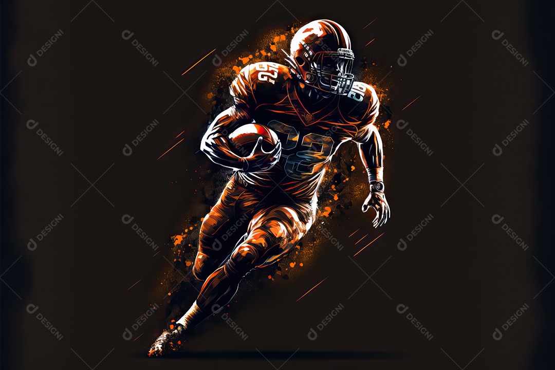 Pôster e papel de parede com tema de futebol americano para o Super Bowl